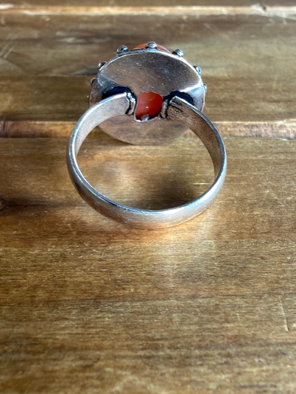 Women Jewelry Carnelian Gemstone Ring Size 10 Silver 925 Bohemian Vintage Boho - Picture 5 of 5